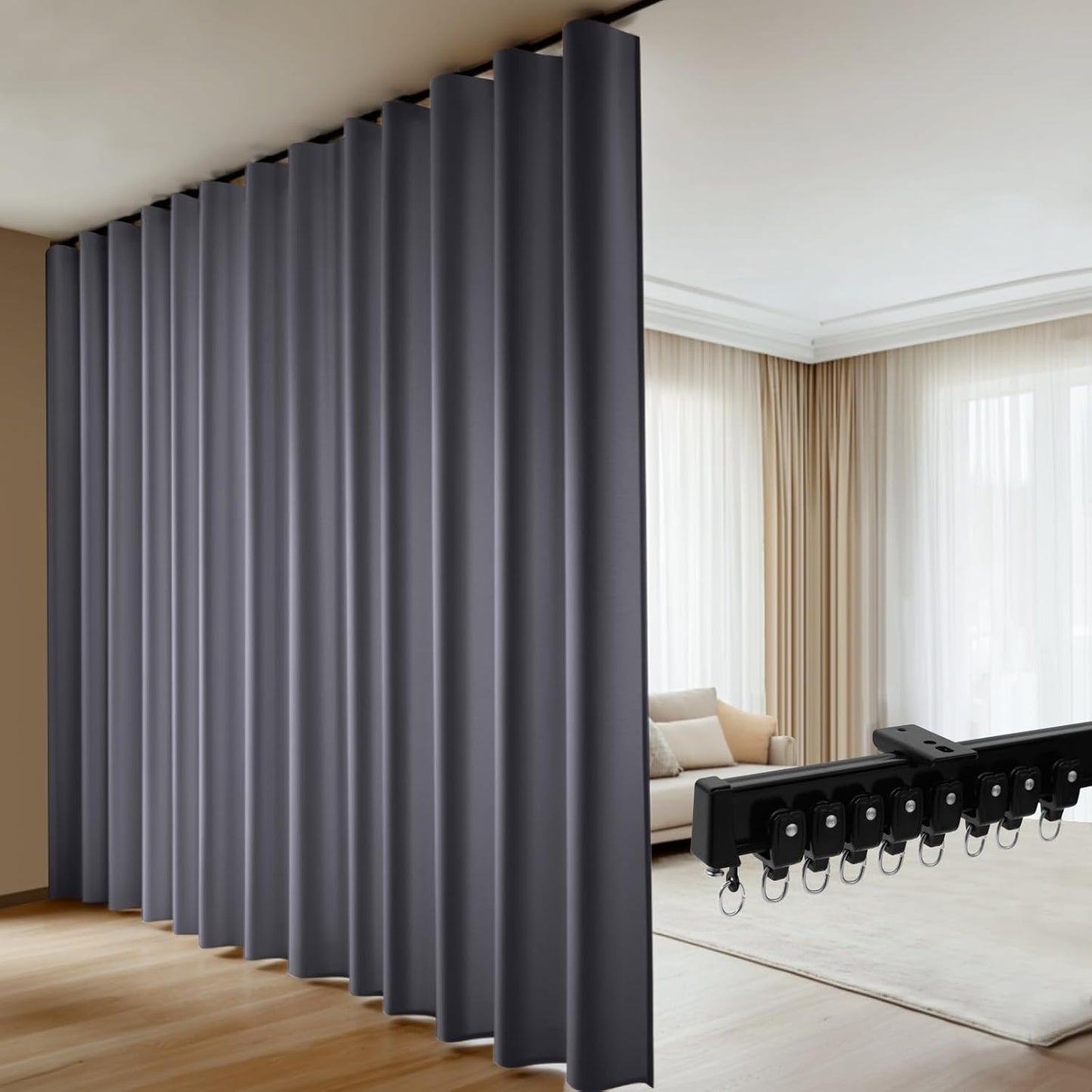 Blackout Room Divider for Privacy - 72x72 in