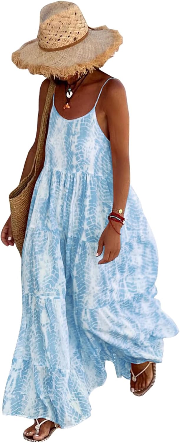 PRETTYGARDEN Floral Maxi Dress for Women with Pockets