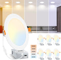 8 in LED Recessed Ceiling Light 12W Dimmable 5CCT - Slim Canless
