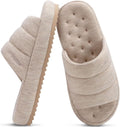 Soft KuaiLu Men's Cotton-blend Quilted Sandal Slippers for Leisure