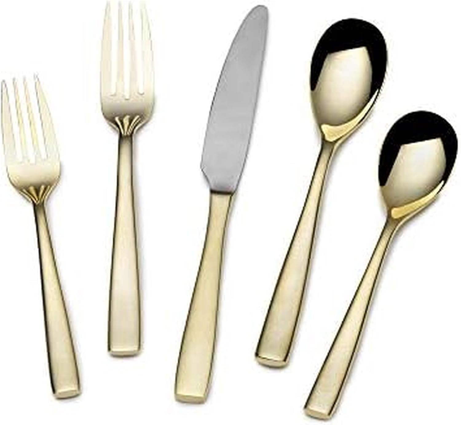 Mikasa Delano Gold Plated 20-Piece Stainless Steel Flatware Set