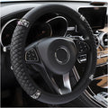 Bling Car Steering Wheel Cover 15 in Rhinestone Soft Leather - Sparkly