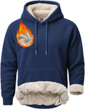 Men's Sherpa Hoodie Pullover Heavyweight Fleece Lined - Warm