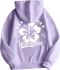 Girl's Floral Graphic Hoodies Long Sleeve Oversized Sweatshirt - Cozy