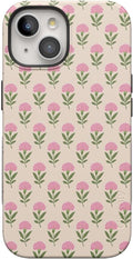 Casely iPhone 15 Case Jenna's Flowers - Bold 8-ft Drop Protection