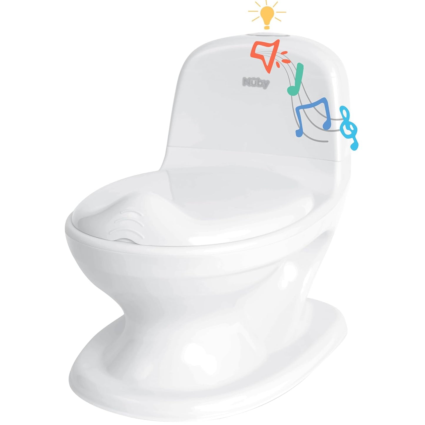 Nuby Real Flush Potty Training Toilet - Lifelike Sound & Button