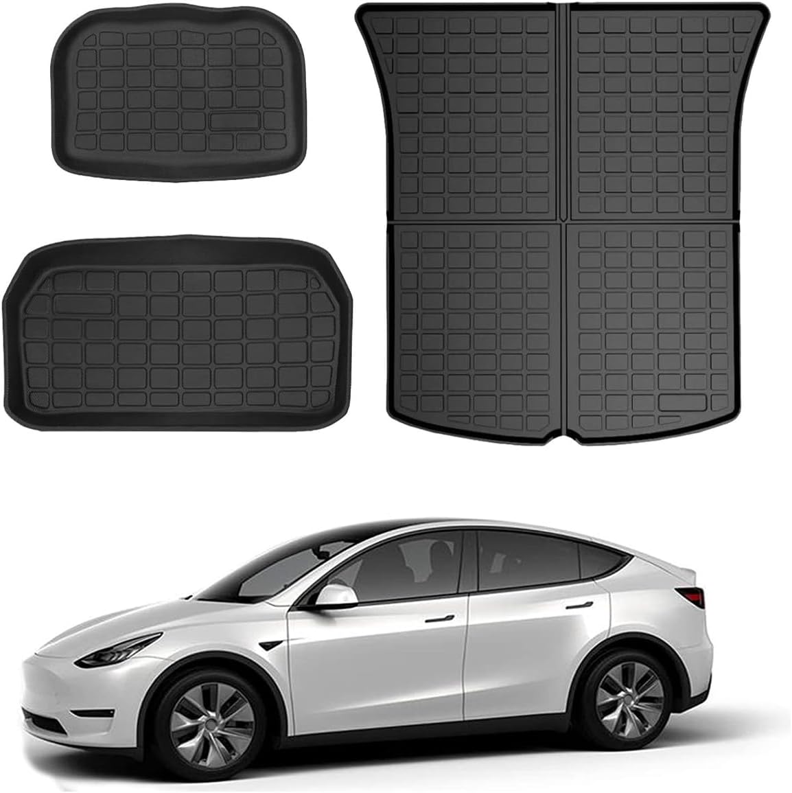 Custom Fit All Weather Rear Cargo Trunk Tray for Model Y 5-Seat