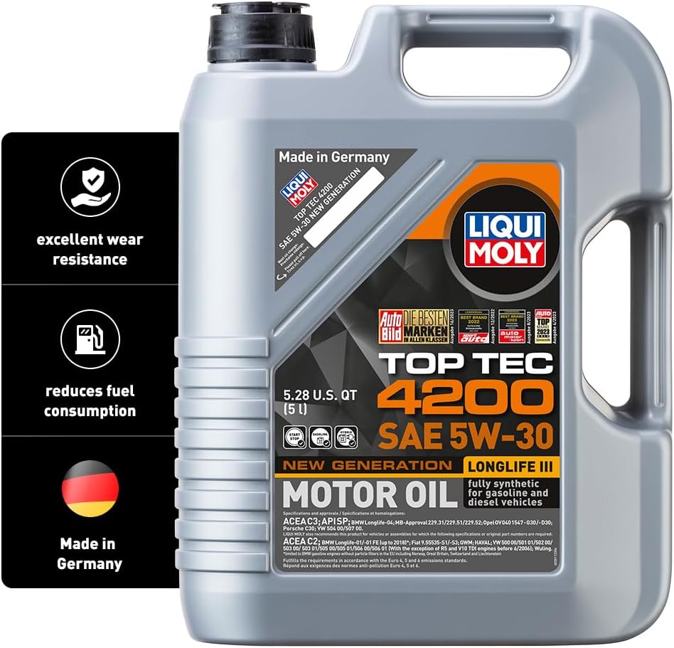 LIQUI MOLY Top Tec 4200 SAE 5W-30 Fully Synthetic Engine Oil