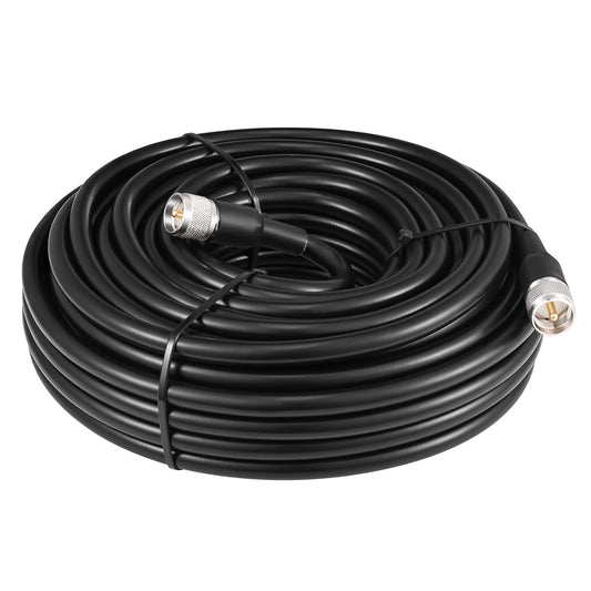75ft UHF Male to Male Coax Cable for HAM and VHF Radio Use