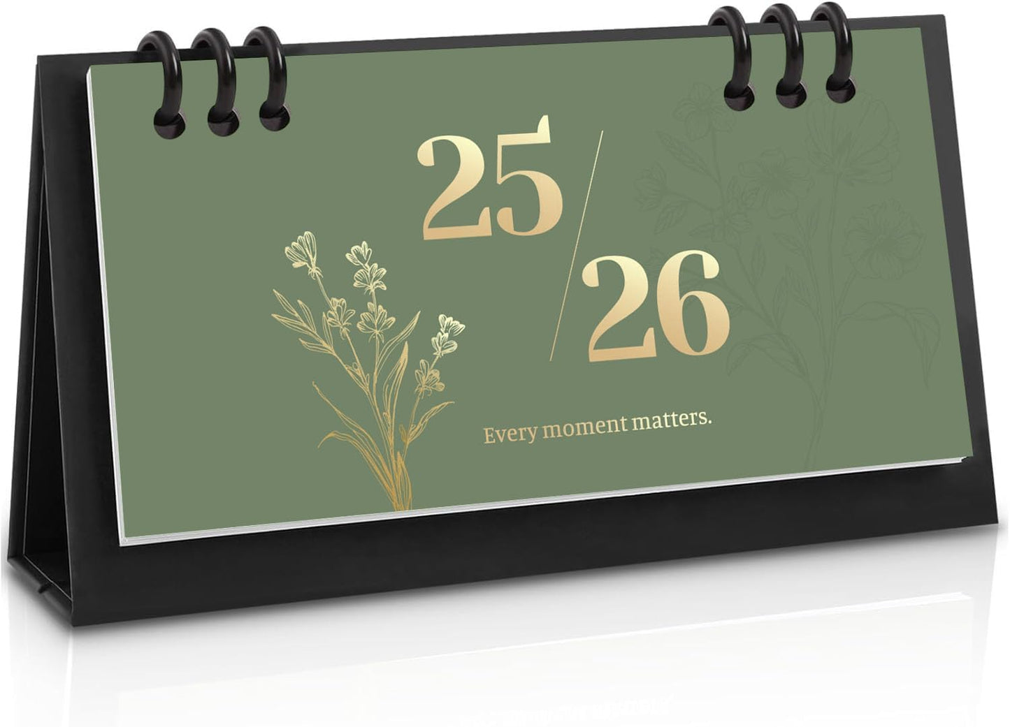 Zuozee Mini Desk Calendar 2025-2026 - 24 Months at a Glance | Compact Design for Home & Office | 6.3 x 3.1