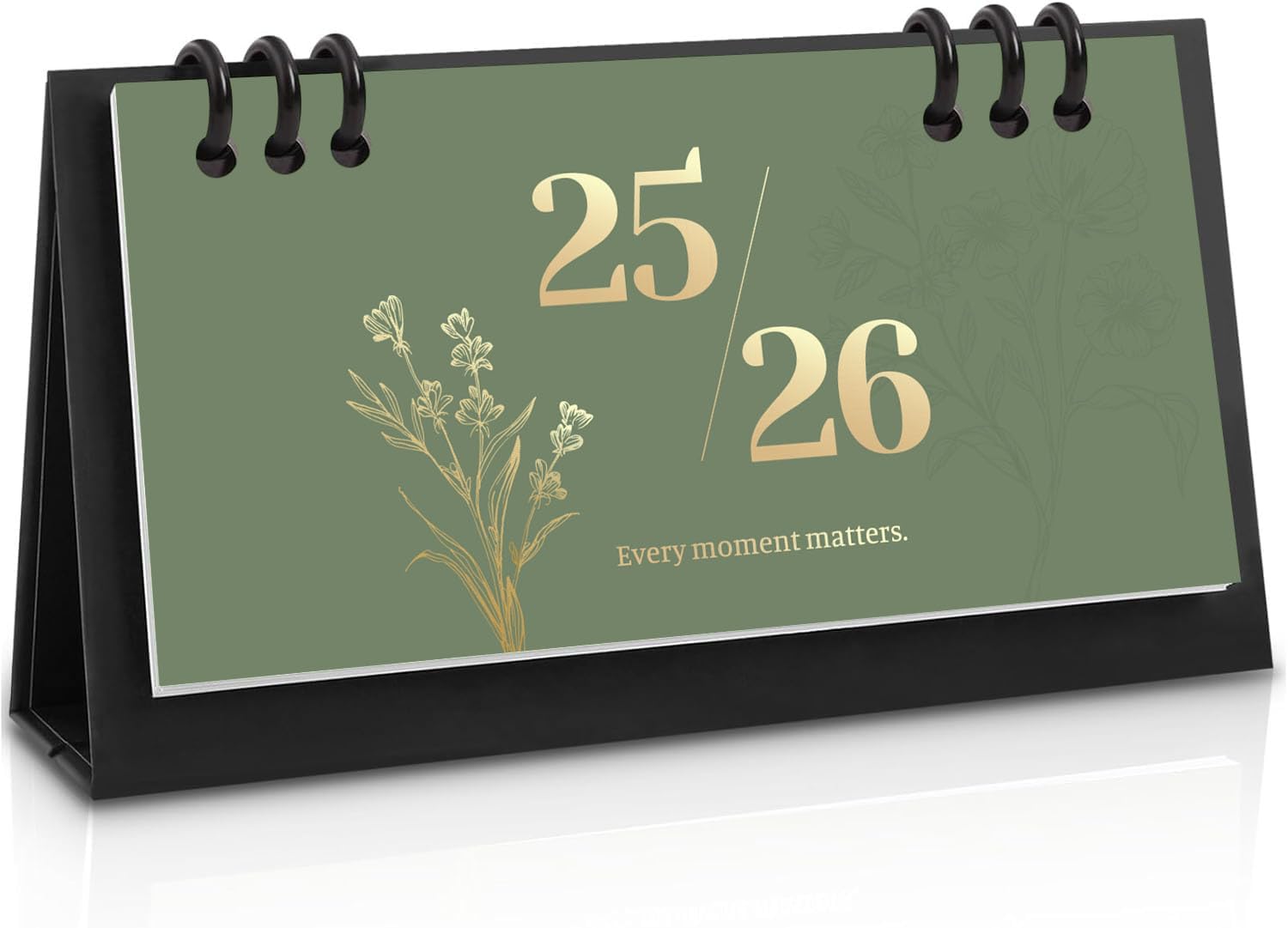 Zuozee Mini Desk Calendar 2025-2026 - 24 Months at a Glance | Compact Design for Home & Office | 6.3 x 3.1