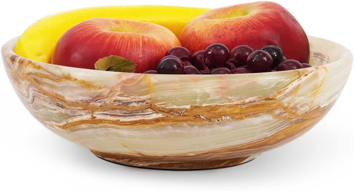 Radicaln Marble Fruit Bowl 10 Inches Green Onyx for Home Decor