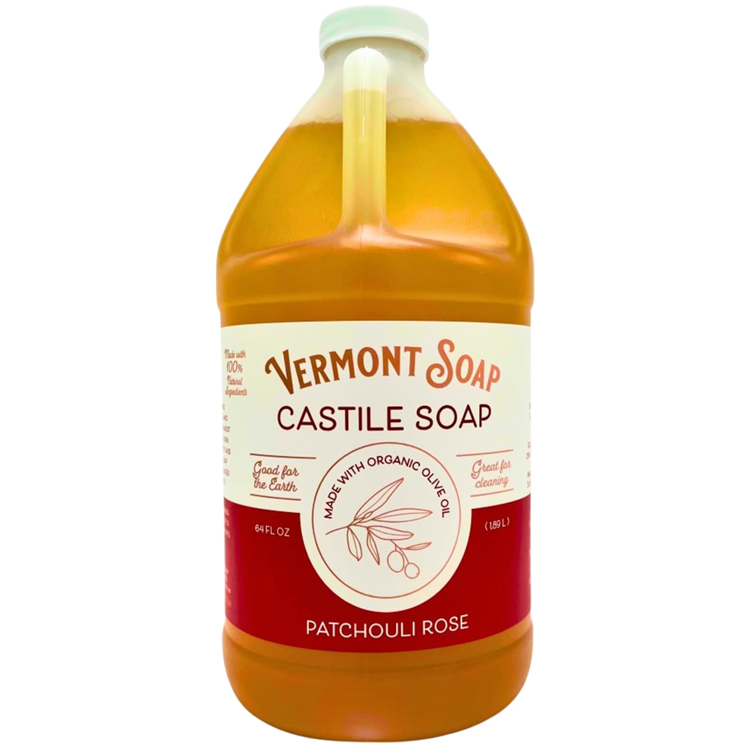 Vermont Castile Soap Patchouli Rose for Sensitive Skin Care
