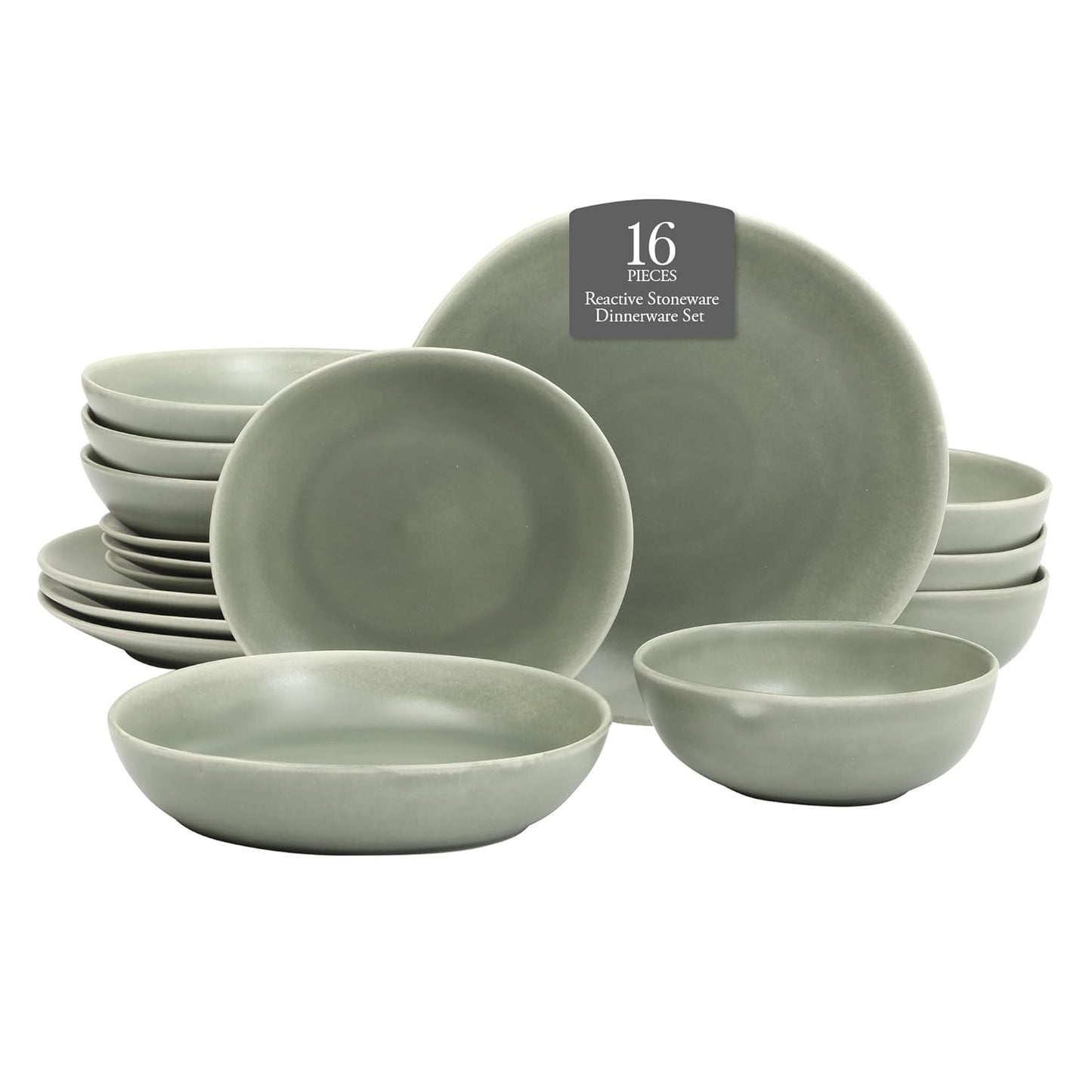 Gibson Elite Zion Mist 16 Piece Stoneware Dinnerware Set