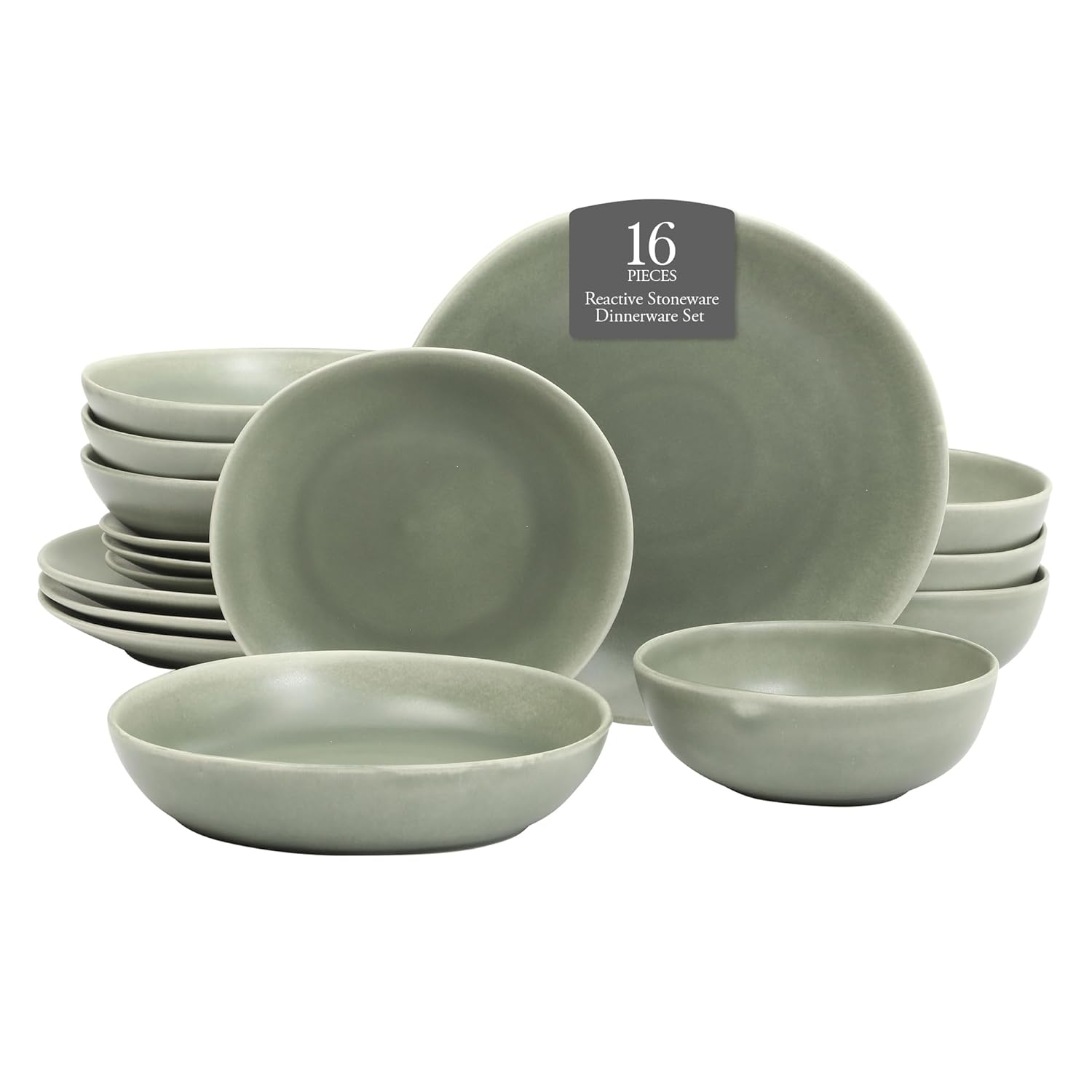 Gibson Elite Zion Mist 16 Piece Stoneware Dinnerware Set