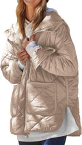 Dyexces Womens Quilted Puffer Jacket Hooded Long Sleeve - Warm