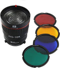 Hersmay NG-10X Bowens Mount Fresnel Lens Adapter for Studio Lights