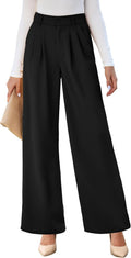 Wide Leg Pants for Women High Waisted - Flowy Work Trousers GRAPENT