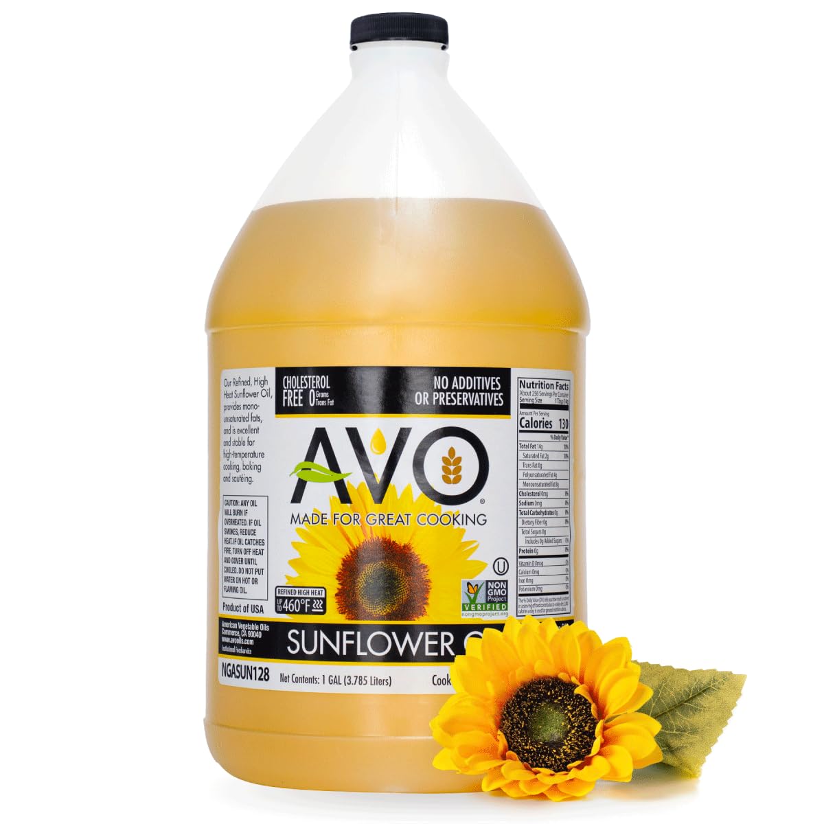 AVO NON-GMO High Oleic Sunflower Oil for Healthy Cooking Needs