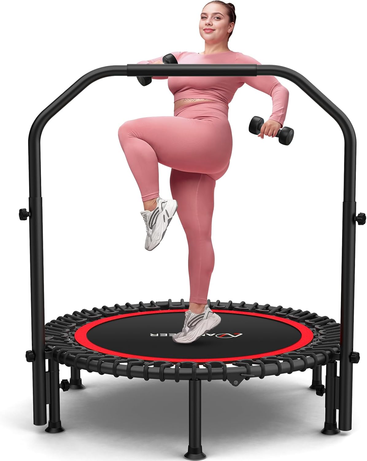 40in Foldable Rebounder Trampoline for Adults and Kids
