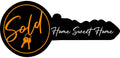 Realtor Key Sign 36in x 17in - Sold Home Sweet Home Black/Orange