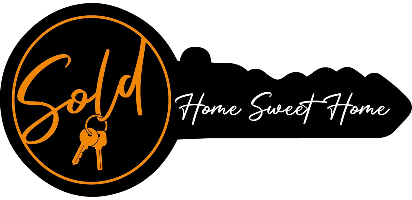 Realtor Key Sign - SOLD | Large Wooden Signs for Real Estate