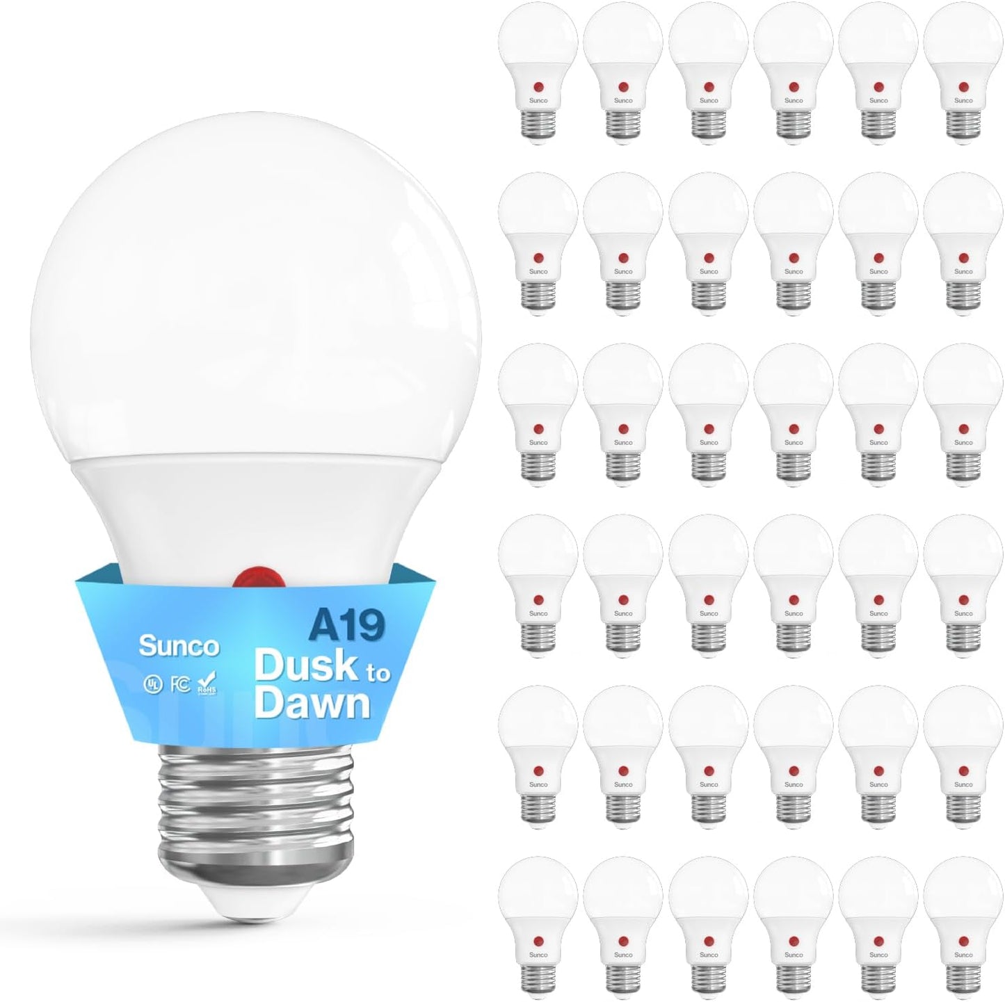 Dusk to Dawn LED Outdoor Light Bulb A19 with Photocell Sensor