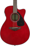 Yamaha FSX800C Ruby Red Acoustic-Electric: Small Body, Big Sound!
