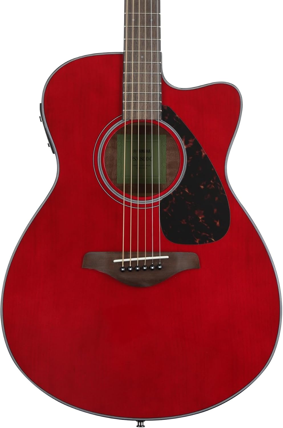 Yamaha FSX800C Ruby Red Acoustic-Electric: Small Body, Big Sound!