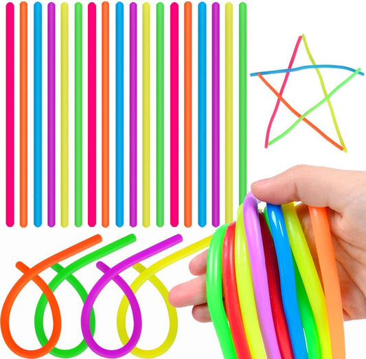 Colorful Stretchy Fidget Strings - Stress Relief Sensory Toy