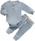 Ribbed Knit Baby Boy Romper Set by CIYCUIT