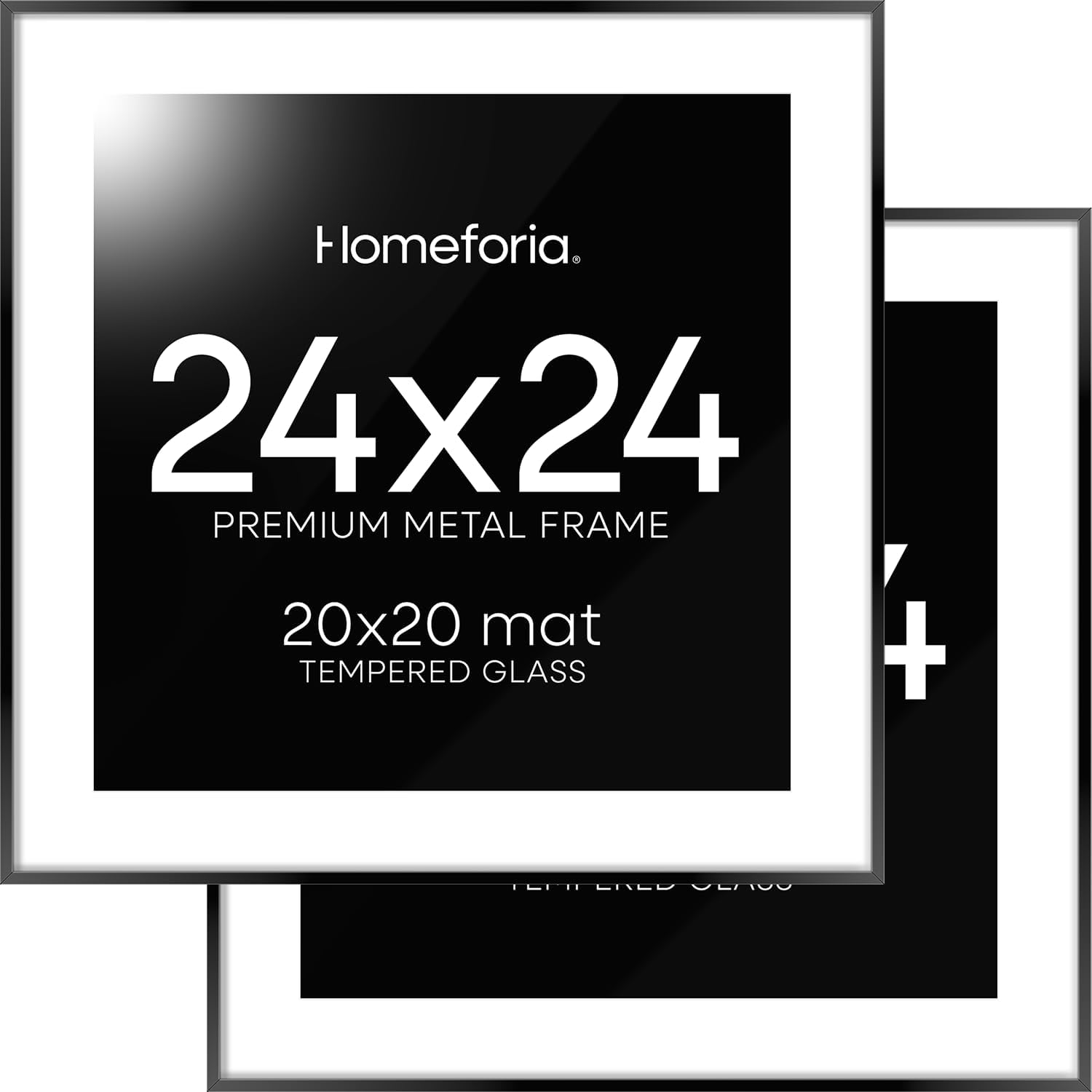 Homeforia 24x24 Picture Frame Black for Modern Decor