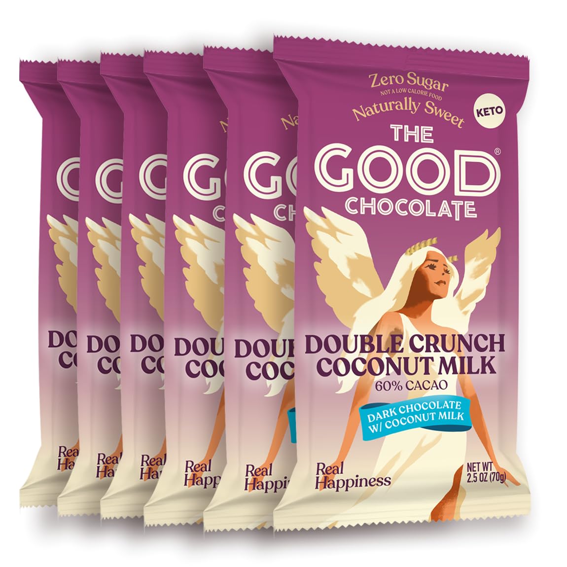 Double Crunch Dark Chocolate Bars with 90% Less Sugar