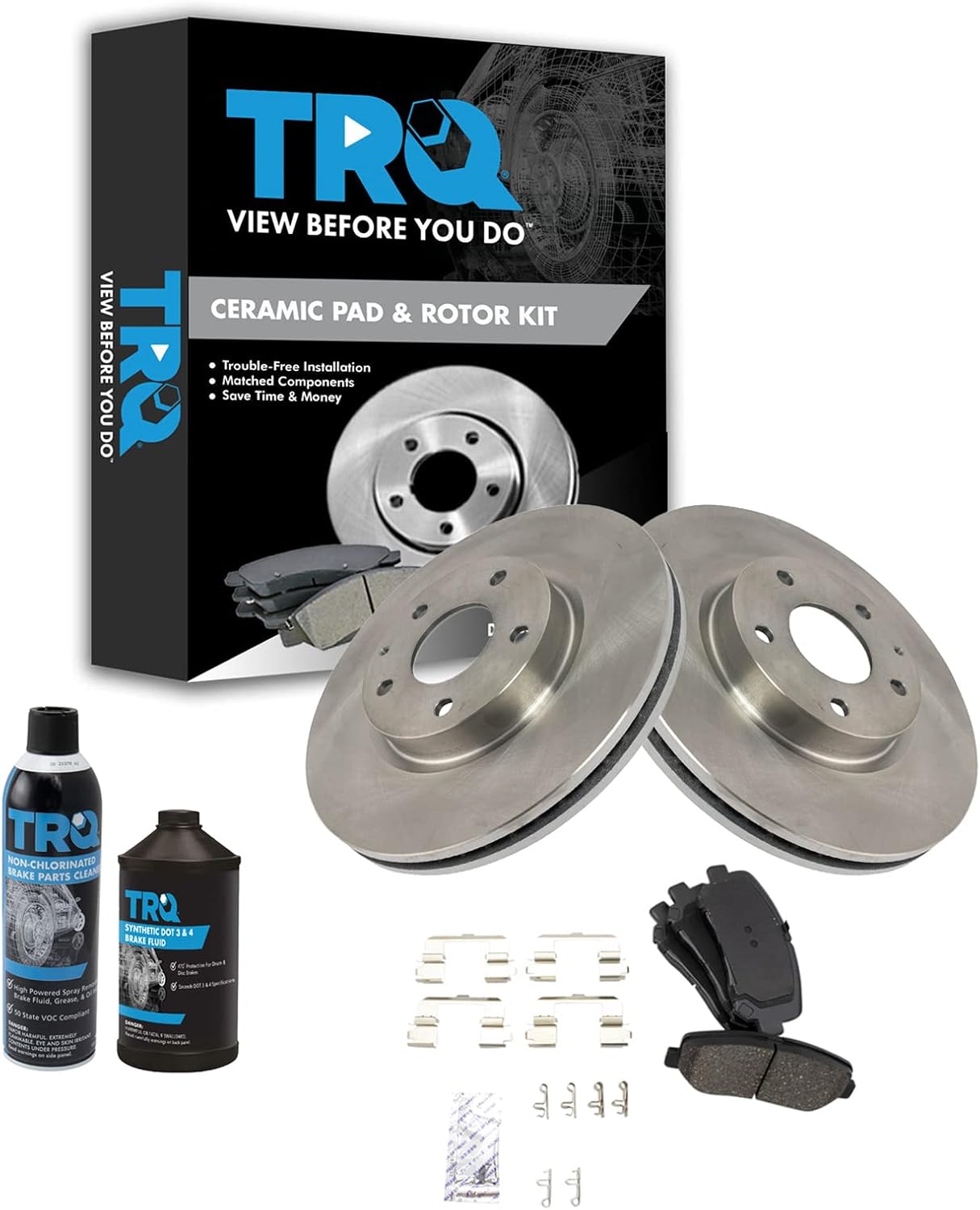 TRQ Front Brake Pad & Rotor Kit for 2013-2015 Mazda CX-5