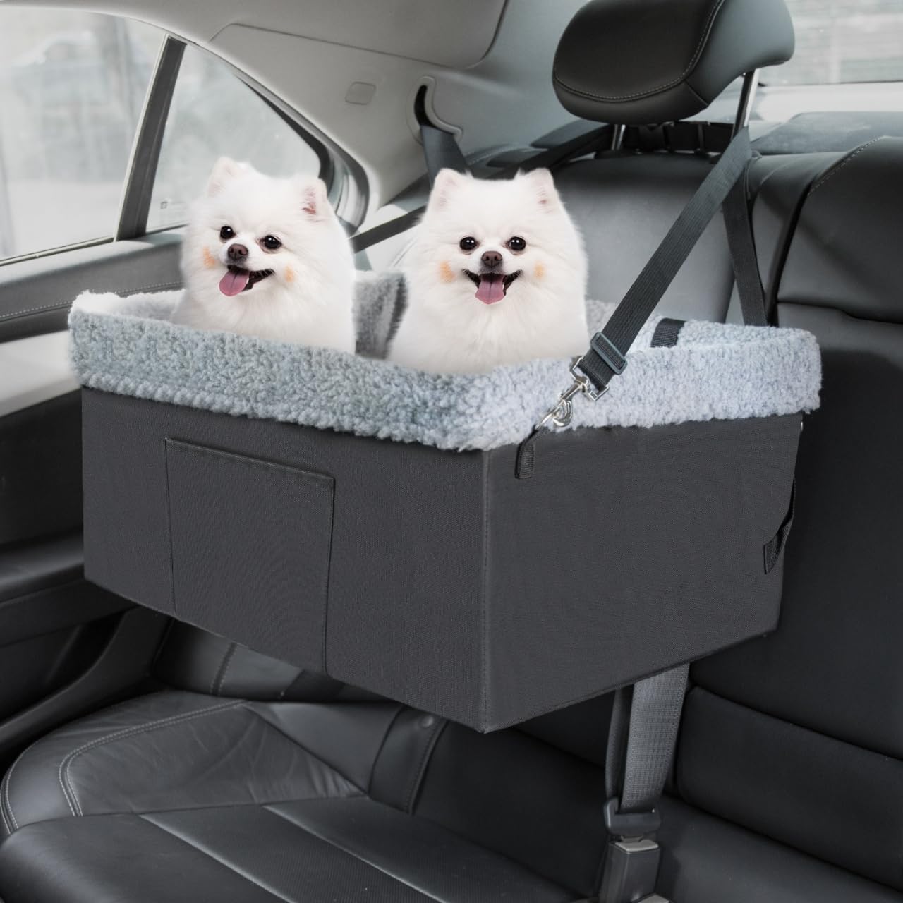 Dog Car Seats for Small Dogs - Upgrade Booster Seat with Metal Frame