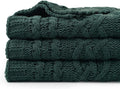 Battilo Christmas Dark Green Throw Blanket for Cozy Living Room