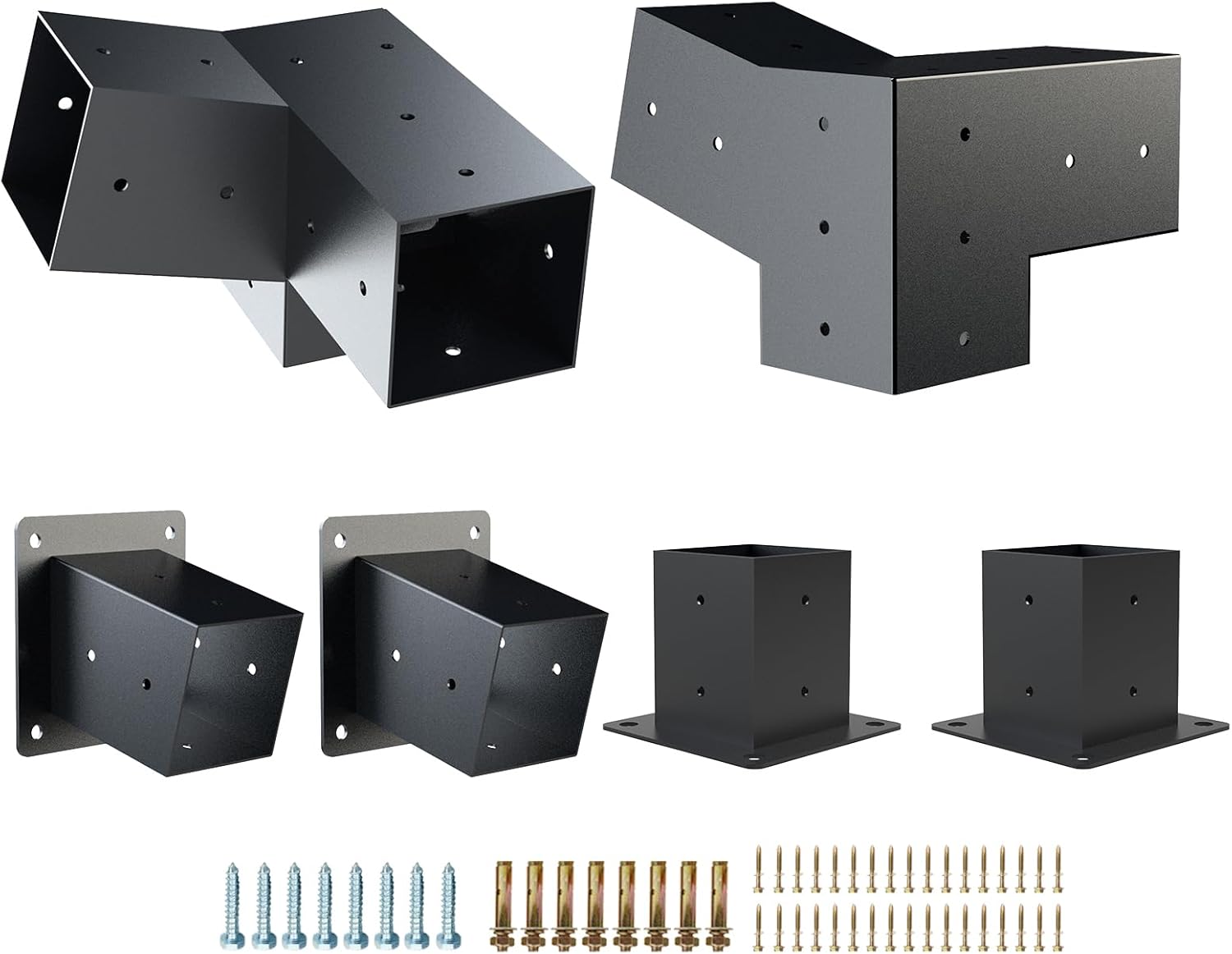 Pergola Brackets for 4x4 Wood Beams - 15 Degree Design Kit