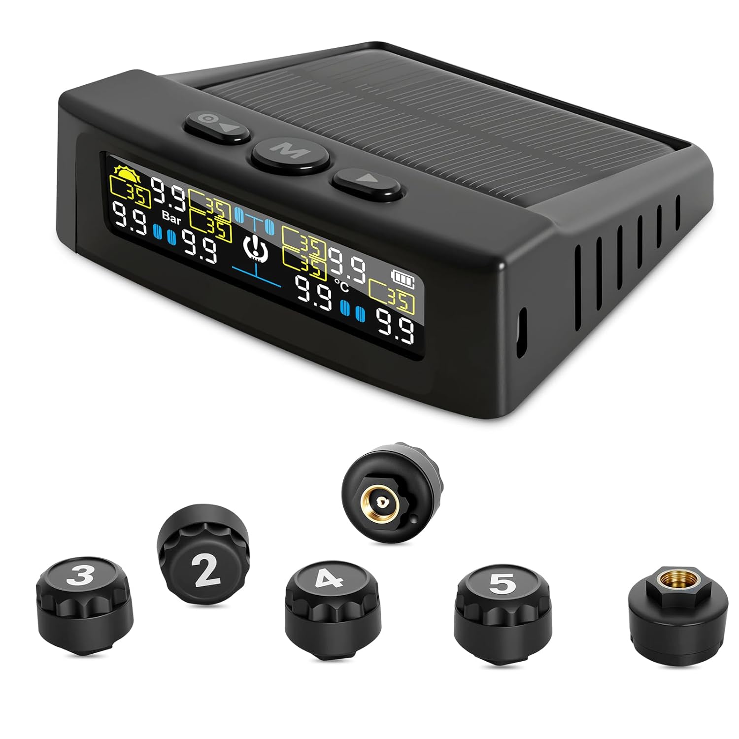 RV Tire Pressure Monitoring System with Real-Time Display Features