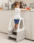 Two Step Stool with Handrails for Toddler and Kids - Stable Potty