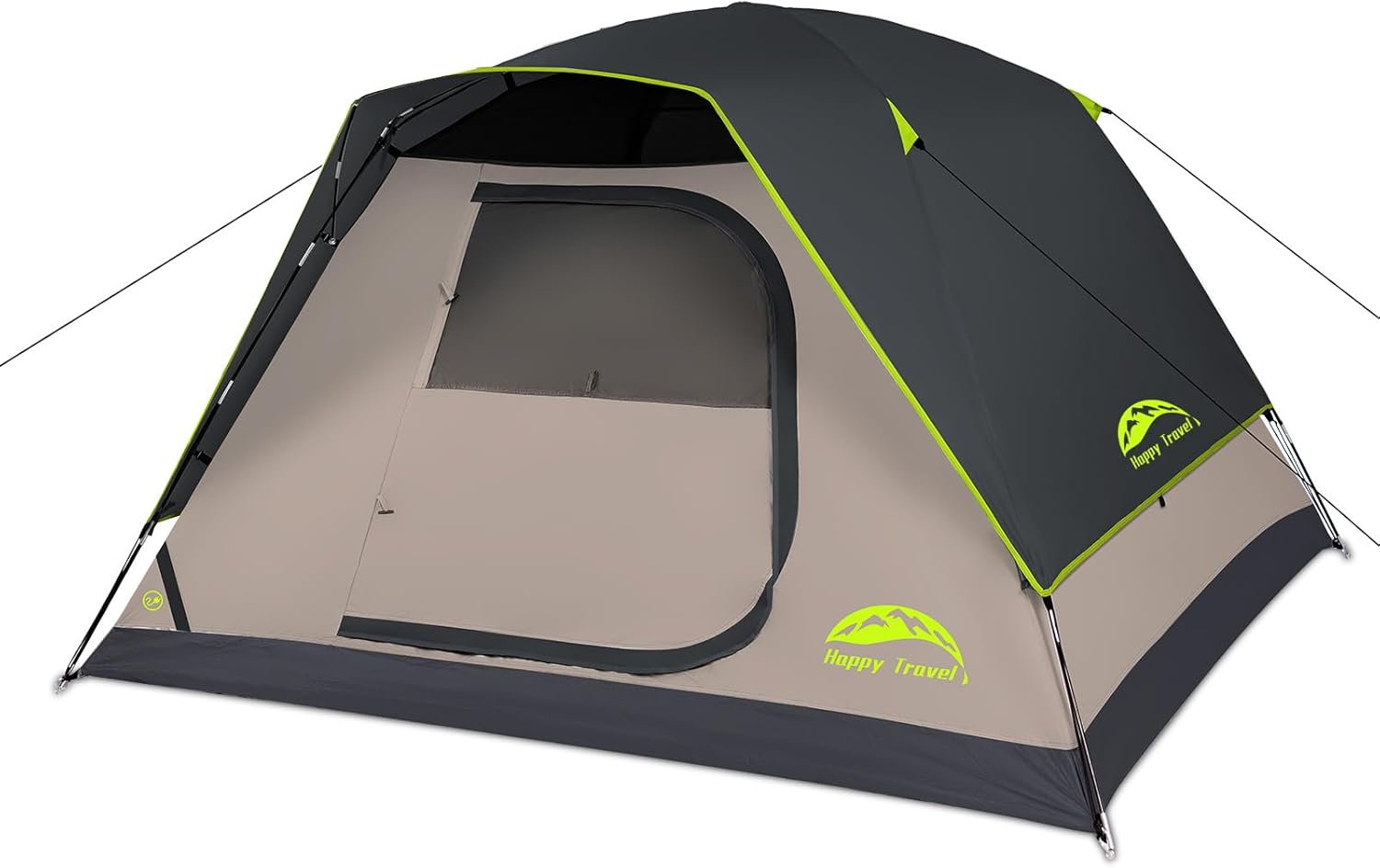 Happy Travel Camping Tent for 4/6 Person with Rainfly & Mesh