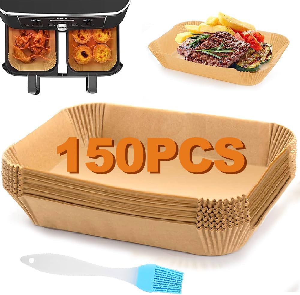 150PCS Air Fryer Liners: Mess-Free Cooking!