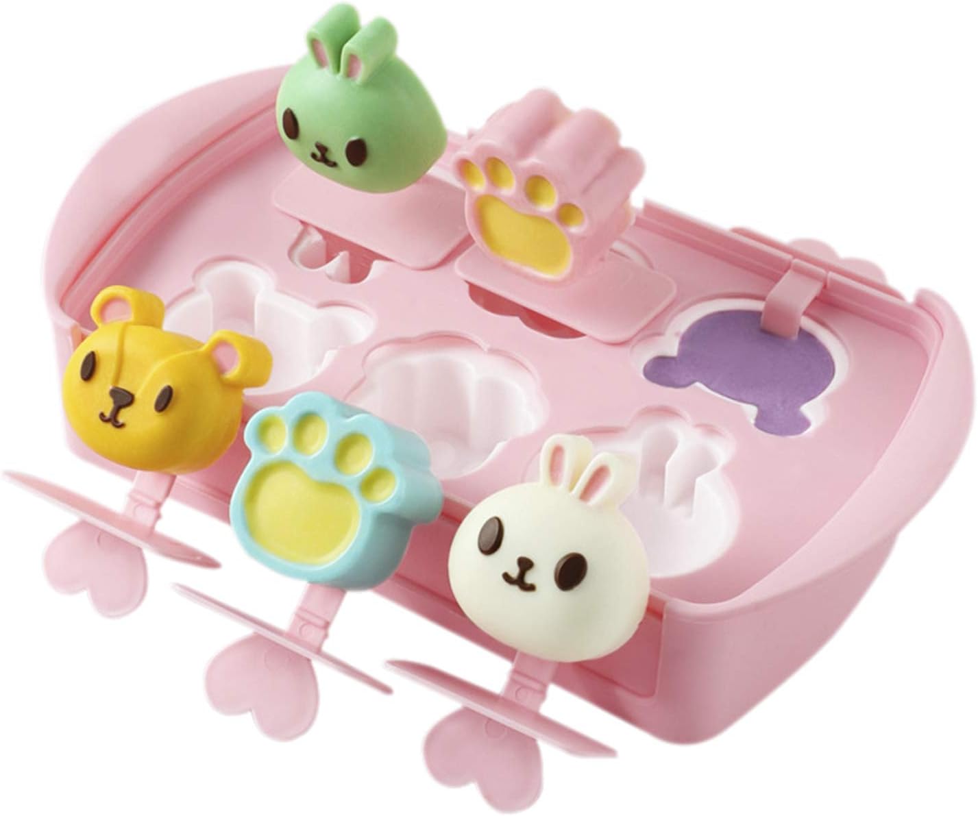 Reusable Mini Ice Pop Mold Set, BPA-Free, Easy DIY Ice Cream Maker