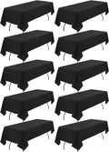 10 Pack Black Tablecloths 60x126 in Polyester Rectangle Tablecloths