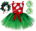 Tutu Dreams Hawaiian Red Green Tutu Dress for Girls - Tropical Party