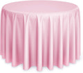 120in Round Tablecloths 10-Pack - Durable Pink Linens