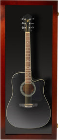 Acoustic Guitar Display Case - Hardwood Cherry Acrylic Wall Mount