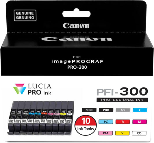 Canon PFI-300 Lucia PRO Ink Tanks for imagePROGRAF PRO-300