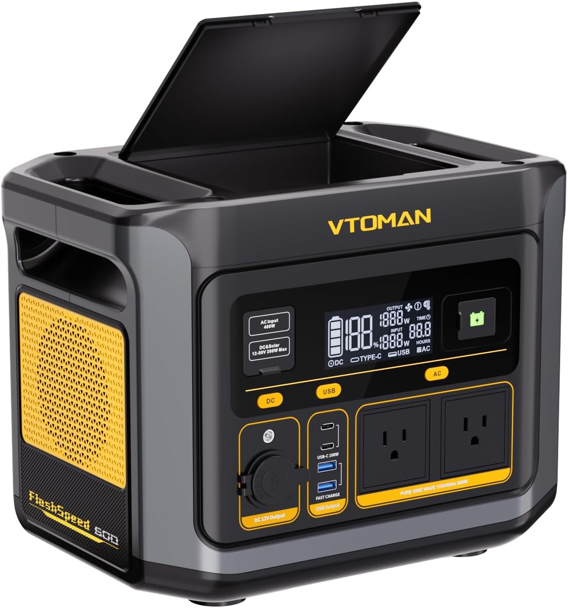 FlashSpeed 600 Portable Power Station - Full Charge in 70 Min