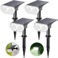Solar Spot Lights Outdoor Dusk-to-Dawn - Bright 4-Pack