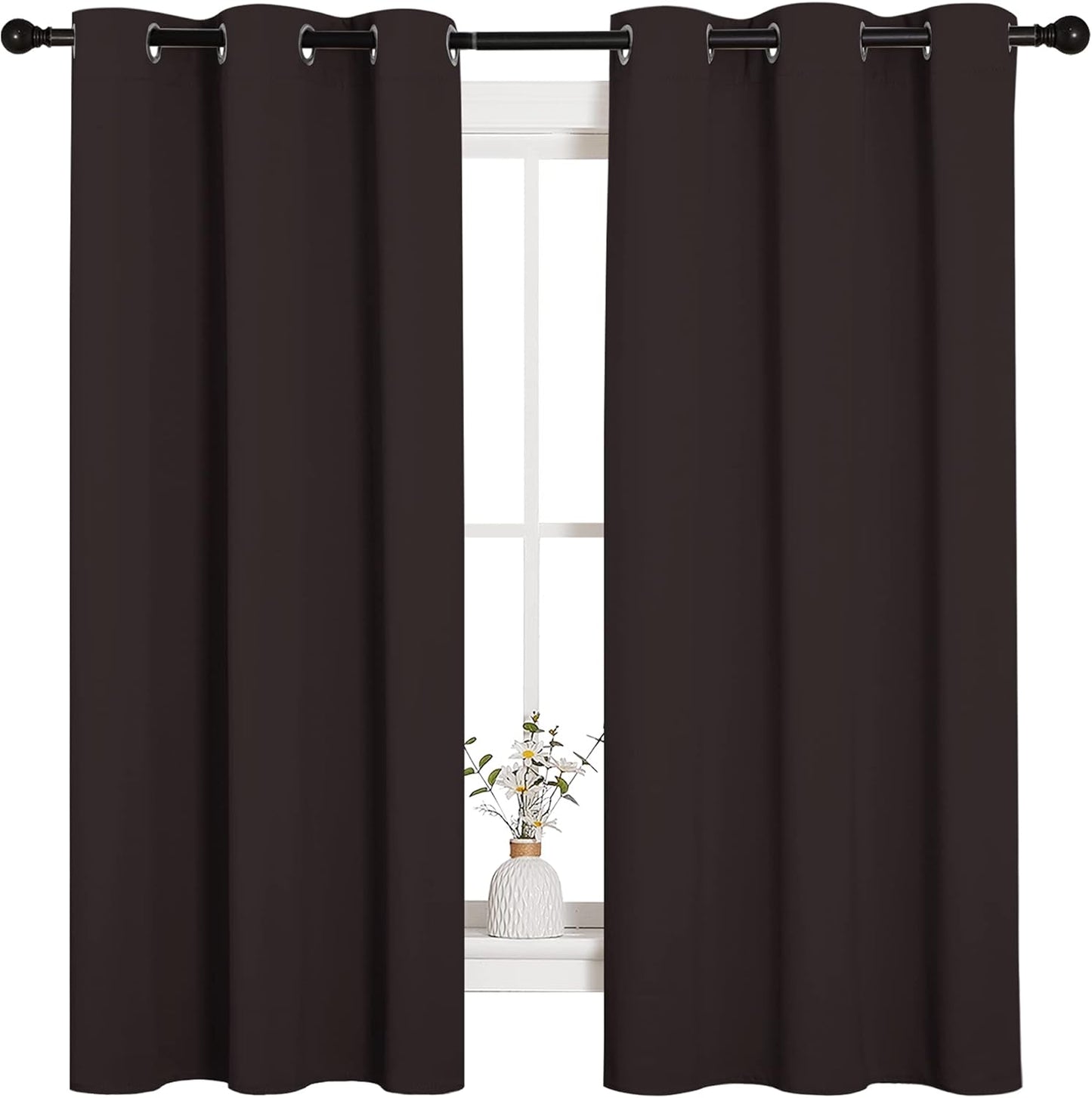 NICETOWN Triple Weave Blackout Curtains for Bedroom, 42x63 in